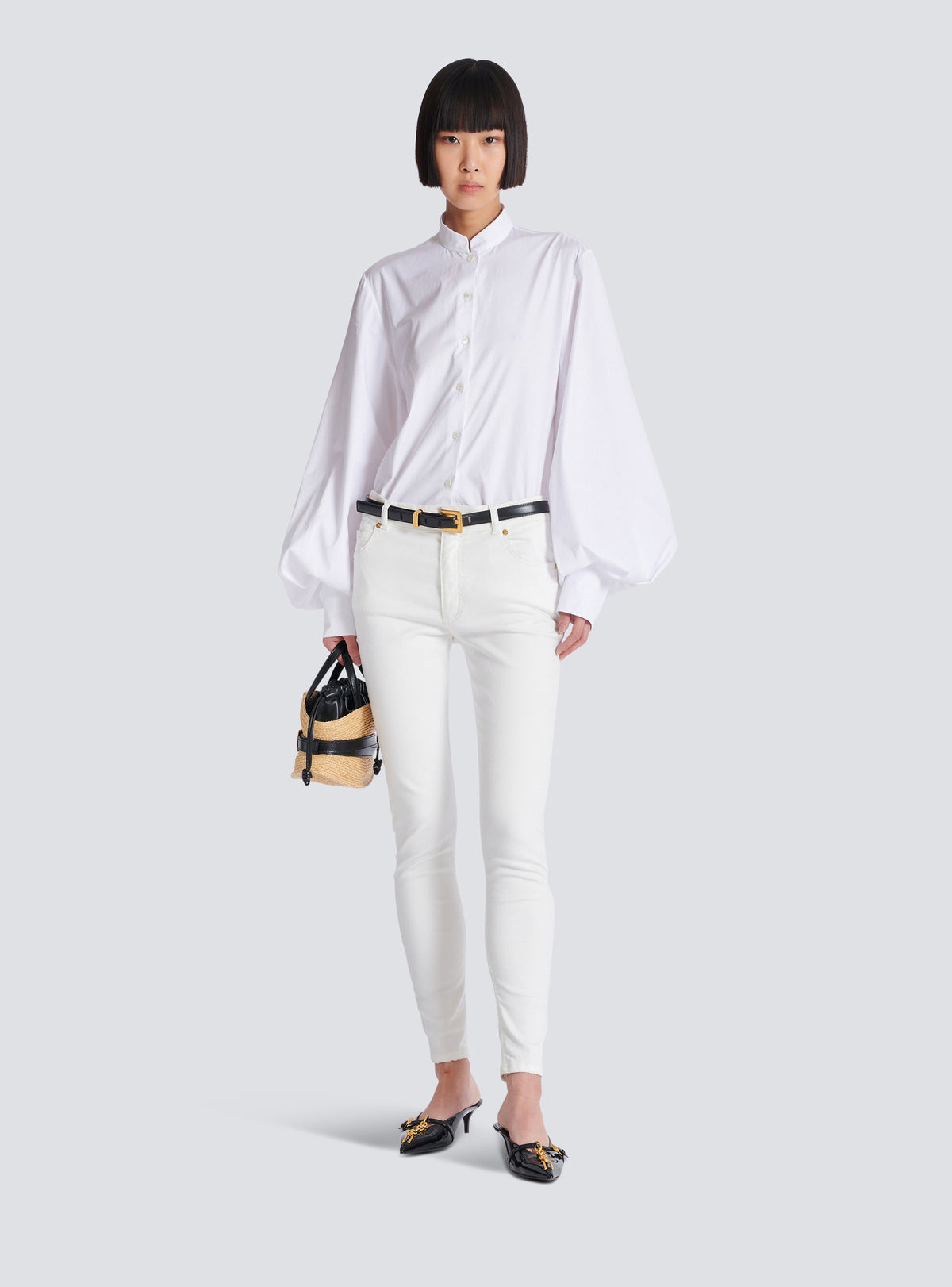 Pantalon blanc skinny - Blanc Cassé
