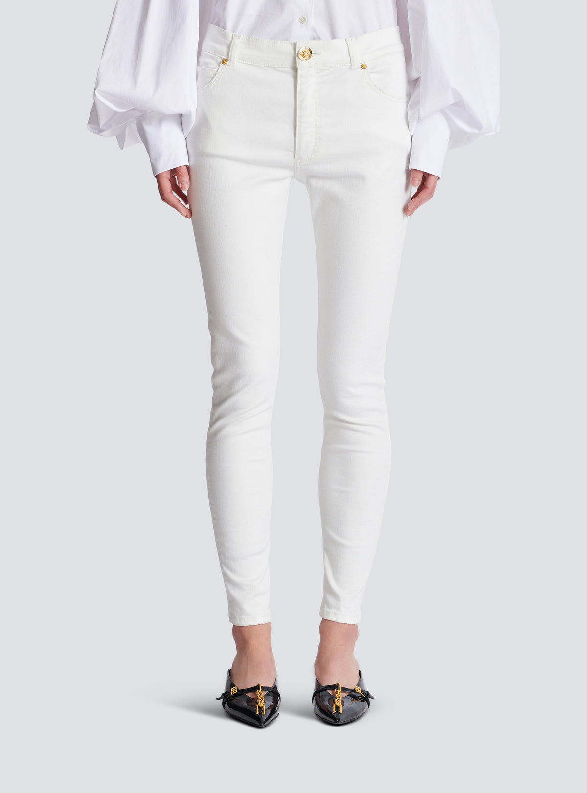 Pantalon blanc skinny - Blanc Cassé