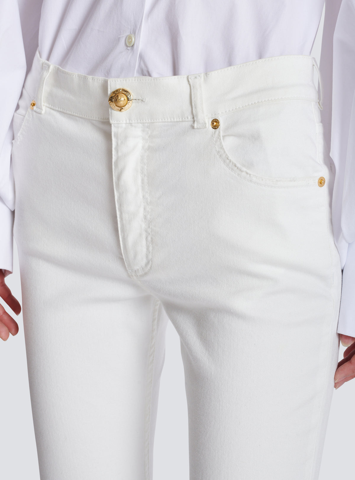 Pantalon blanc skinny - Blanc Cassé