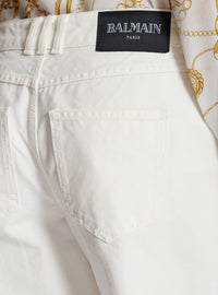 Jean droit en denim uni - Blanc Cassé