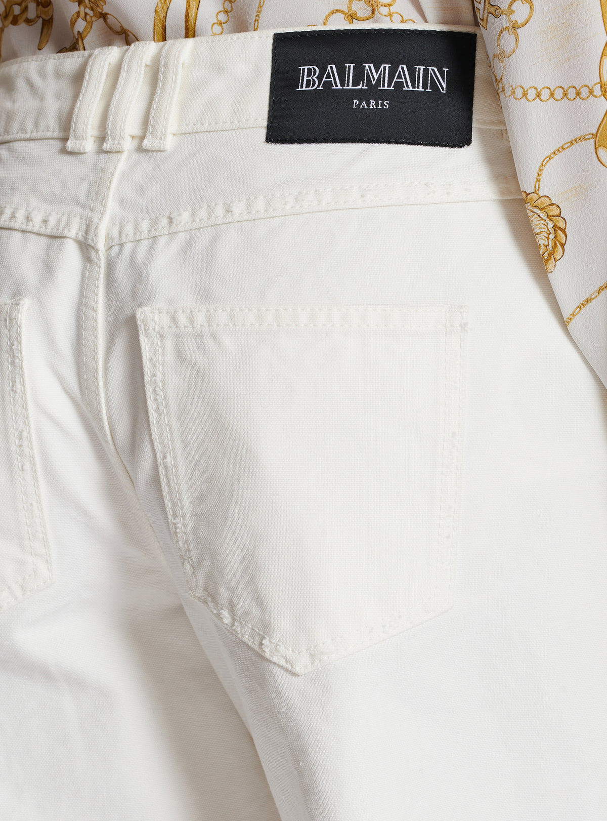 Jean droit en denim uni - Blanc Cassé