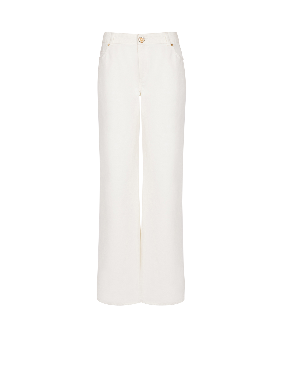 Jean droit en denim uni - Blanc Cassé