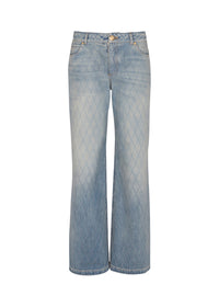 Straight-leg denim trousers - Light Denim Blue