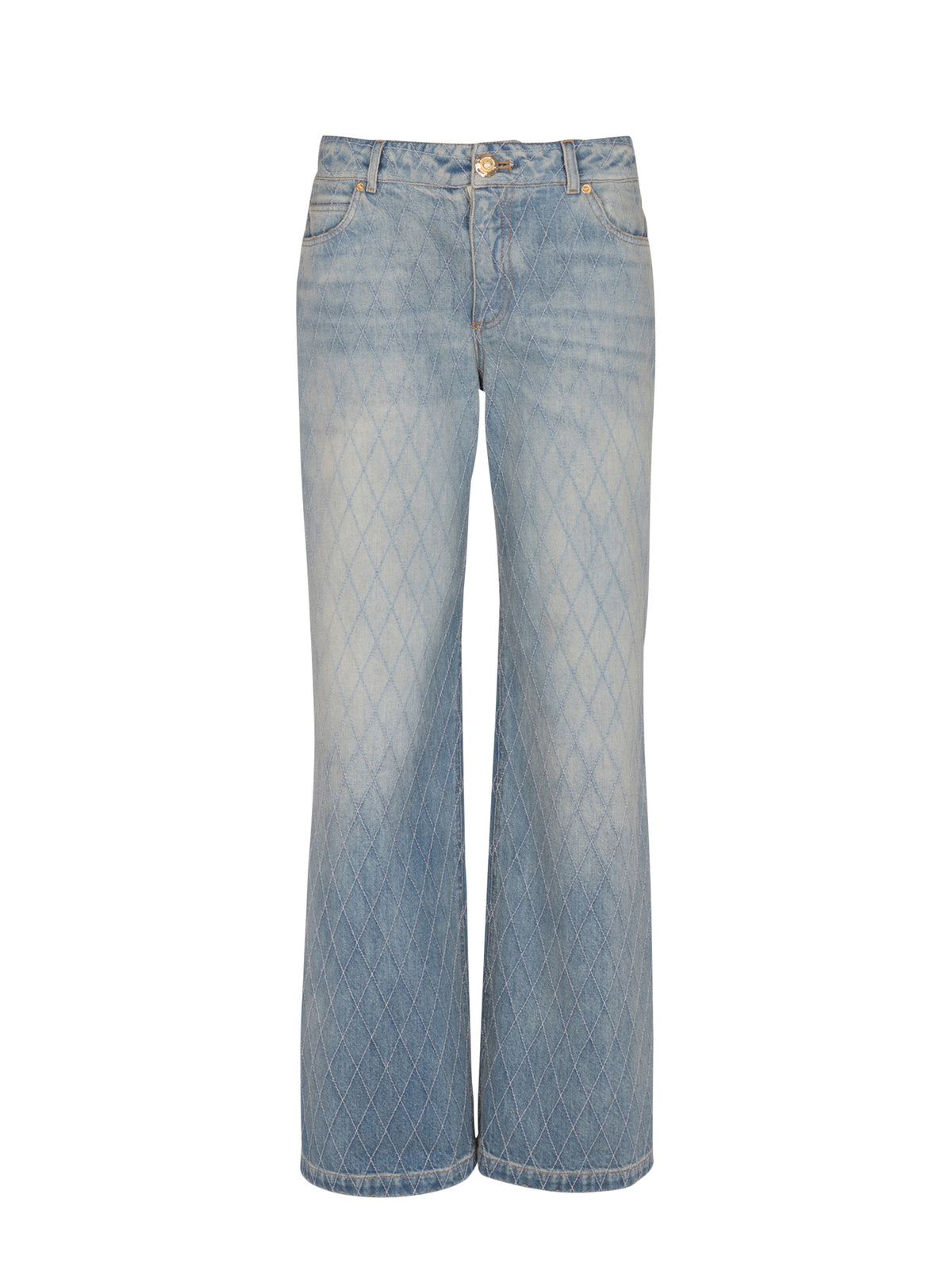 Straight-leg denim trousers - Light Denim Blue