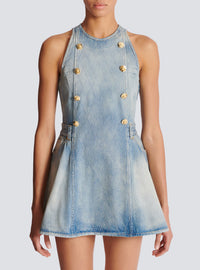 Robe en denim évasée - Bleu Jean Clair