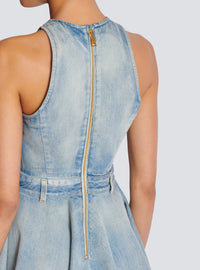 Robe en denim évasée - Bleu Jean Clair