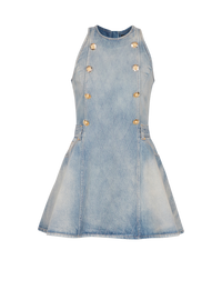 Robe en denim évasée - Bleu Jean Clair