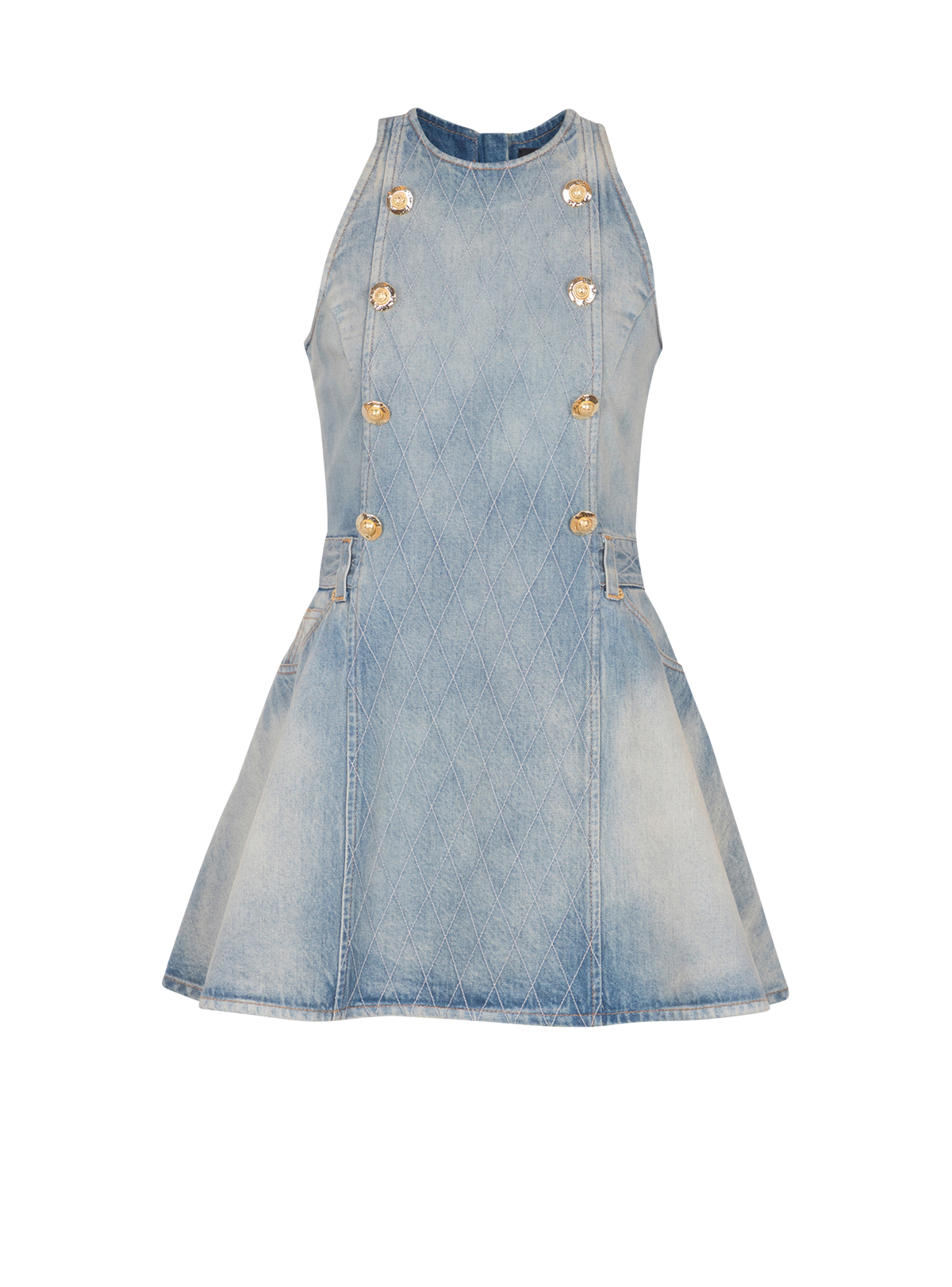 Robe en denim évasée - Bleu Jean Clair