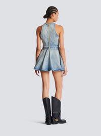 Robe en denim évasée - Bleu Jean Clair