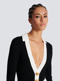Robe en maille torsadée - Noir & Blanc