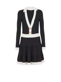 Robe en maille torsadée - Noir & Blanc