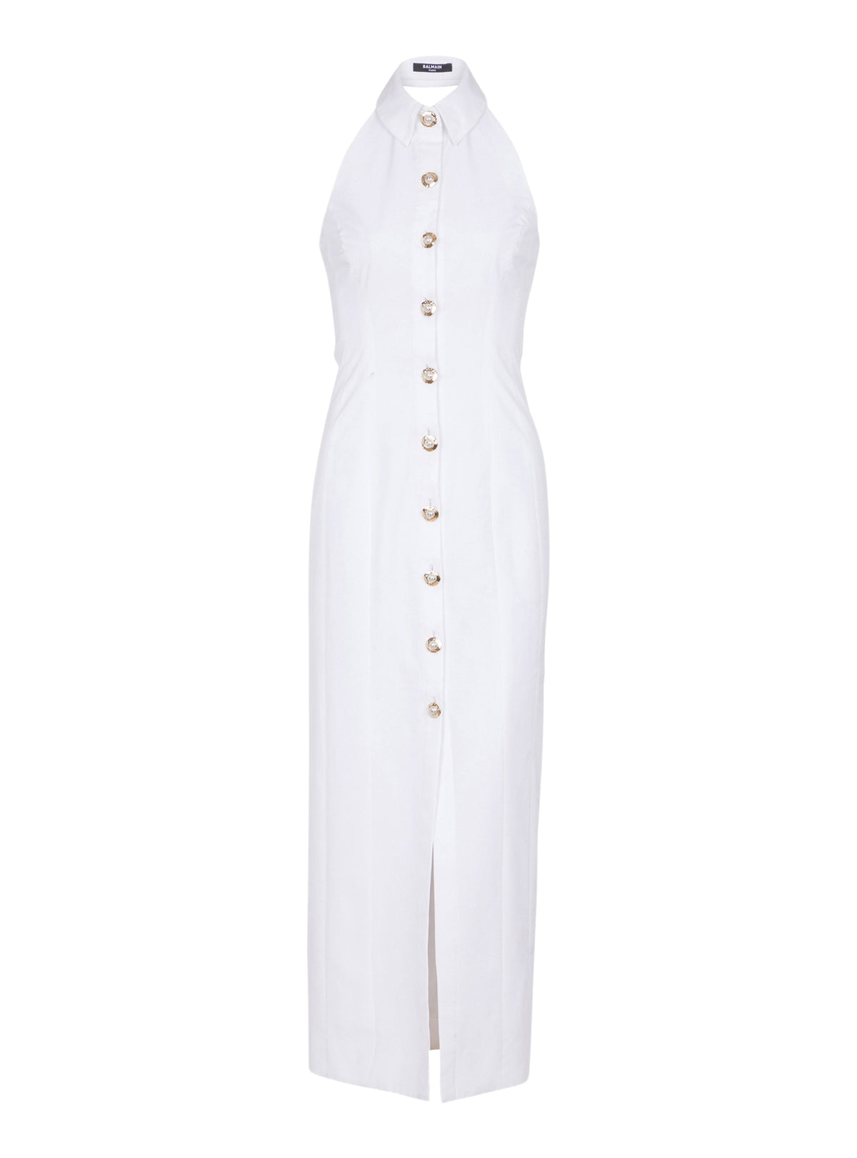 Robe bodycon dos-nu en popeline  - Blanc