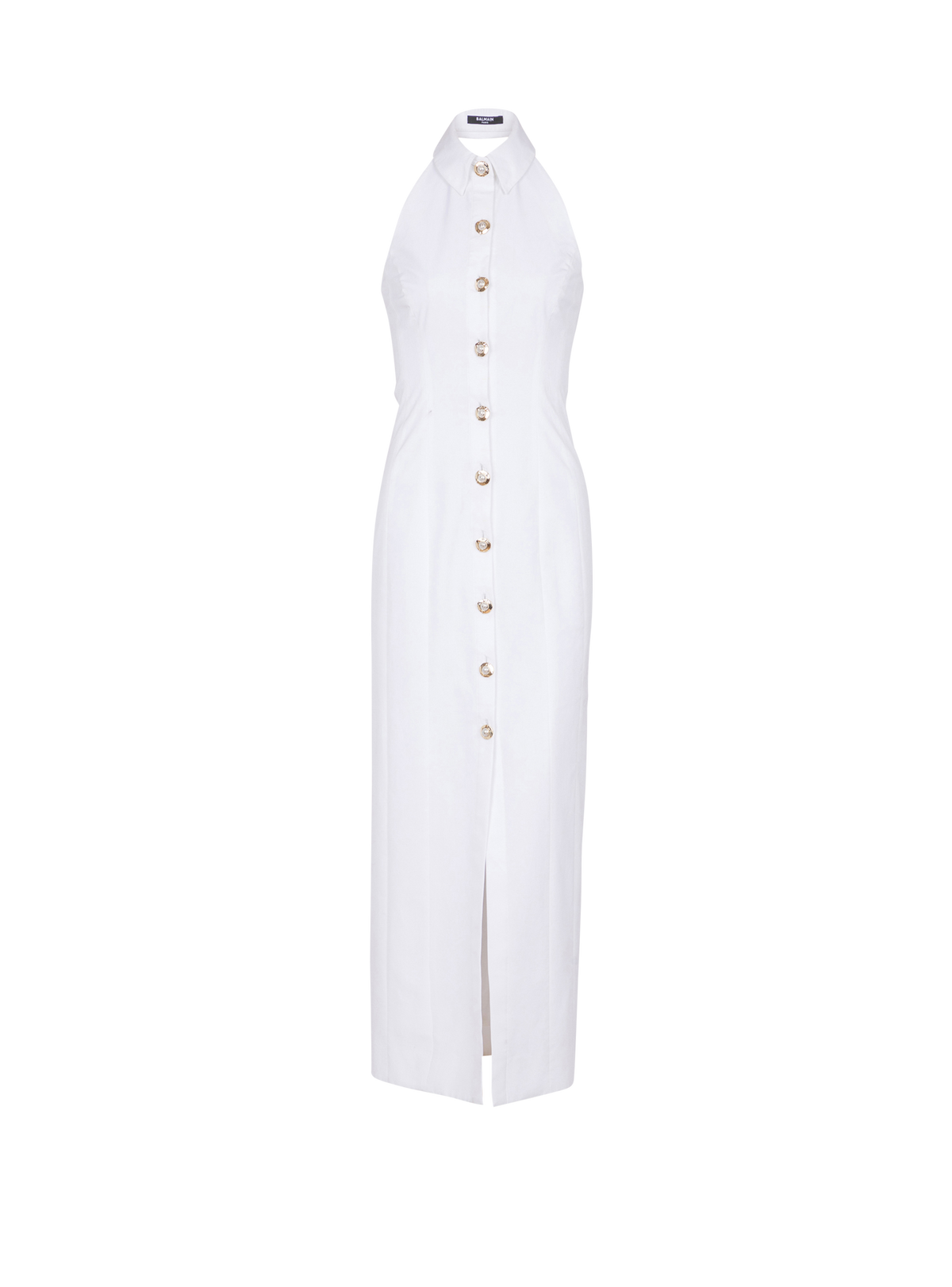 Robe bodycon dos-nu en popeline  - Blanc