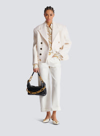 Caban court en laine - Blanc
