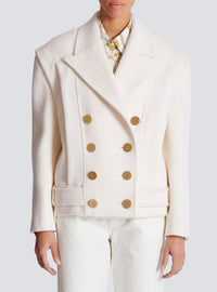 Caban court en laine - Blanc