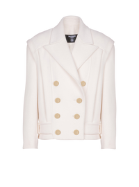 Caban court en laine - Blanc