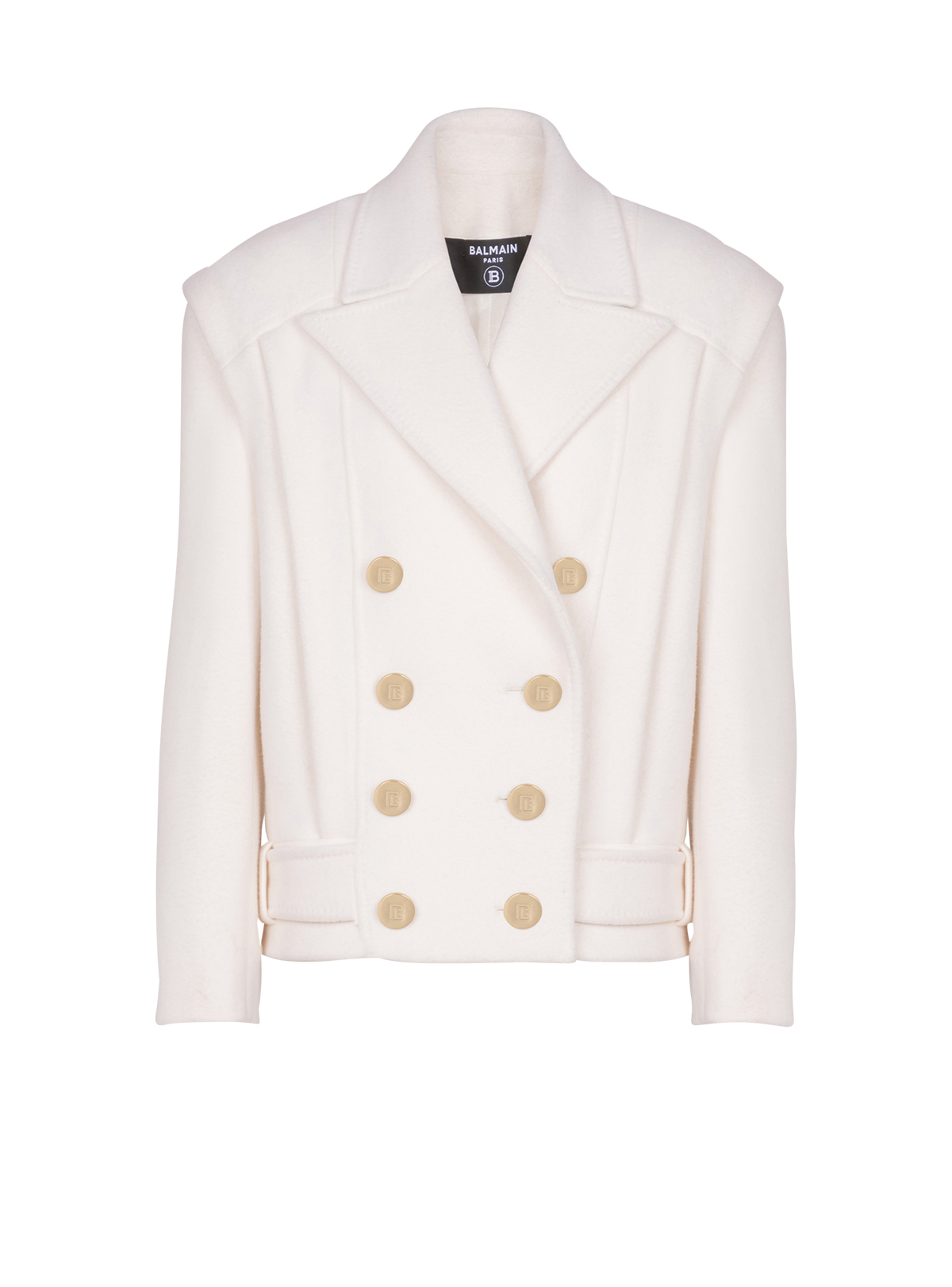 Caban court en laine - Blanc