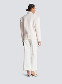 Caban court en laine - Blanc