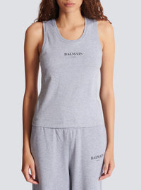 Débardeur avec imprimé balmain - Gris Chiné & Noir
