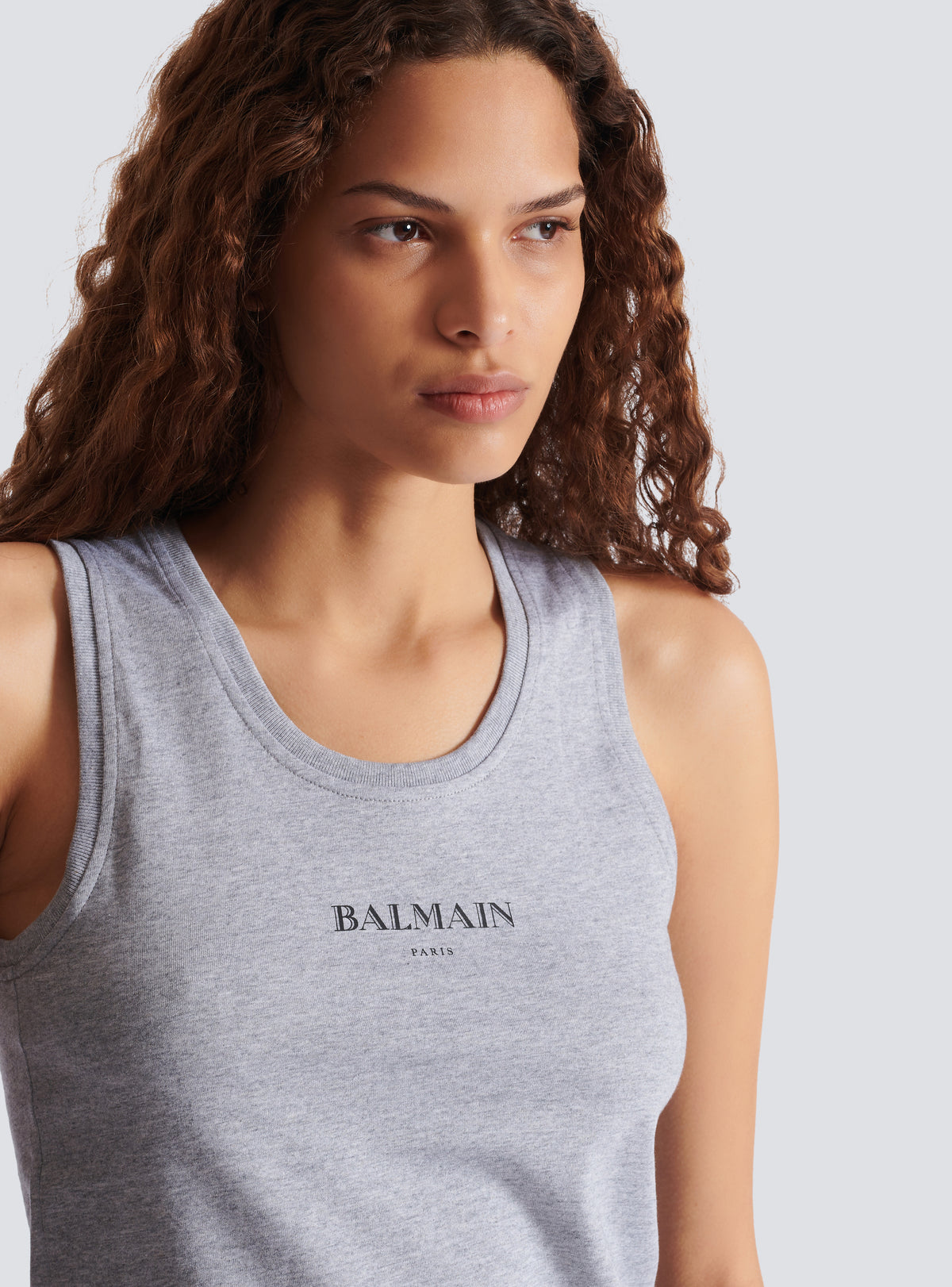 Débardeur avec imprimé balmain - Gris Chiné & Noir