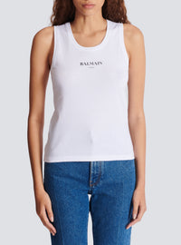 Débardeur avec imprimé balmain - Blanc & Noir