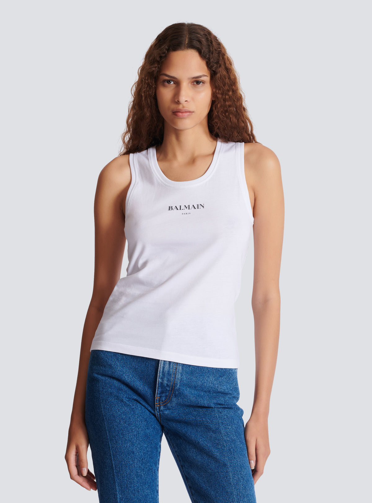Débardeur avec imprimé balmain - Blanc & Noir