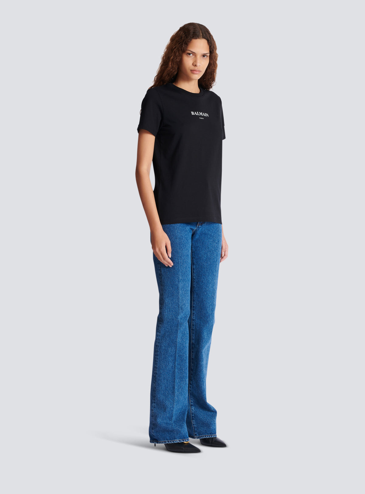 T-shirt avec imprimé balmain - Noir & Blanc