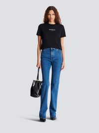 T-shirt avec imprimé balmain - Noir & Blanc