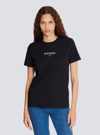 T-shirt avec imprimé balmain - Noir & Blanc