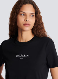 T-shirt avec imprimé balmain - Noir & Blanc