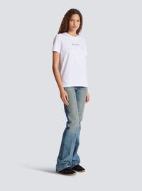 T-shirt avec imprimé balmain - Blanc & Noir