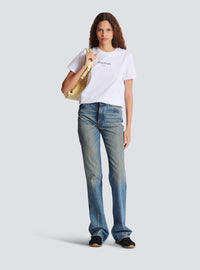 T-shirt avec imprimé balmain - Blanc & Noir