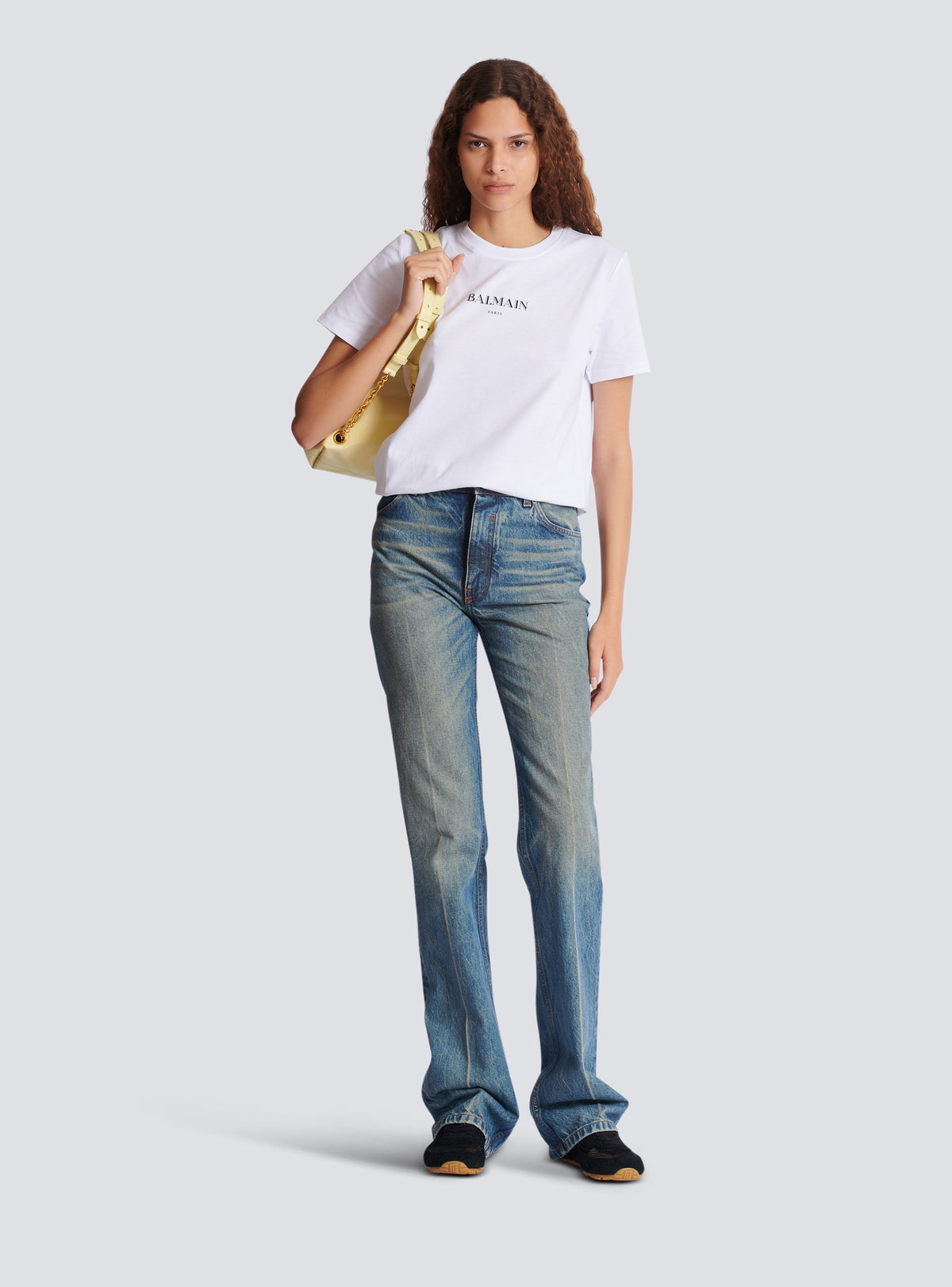 T-shirt avec imprimé balmain - Blanc & Noir