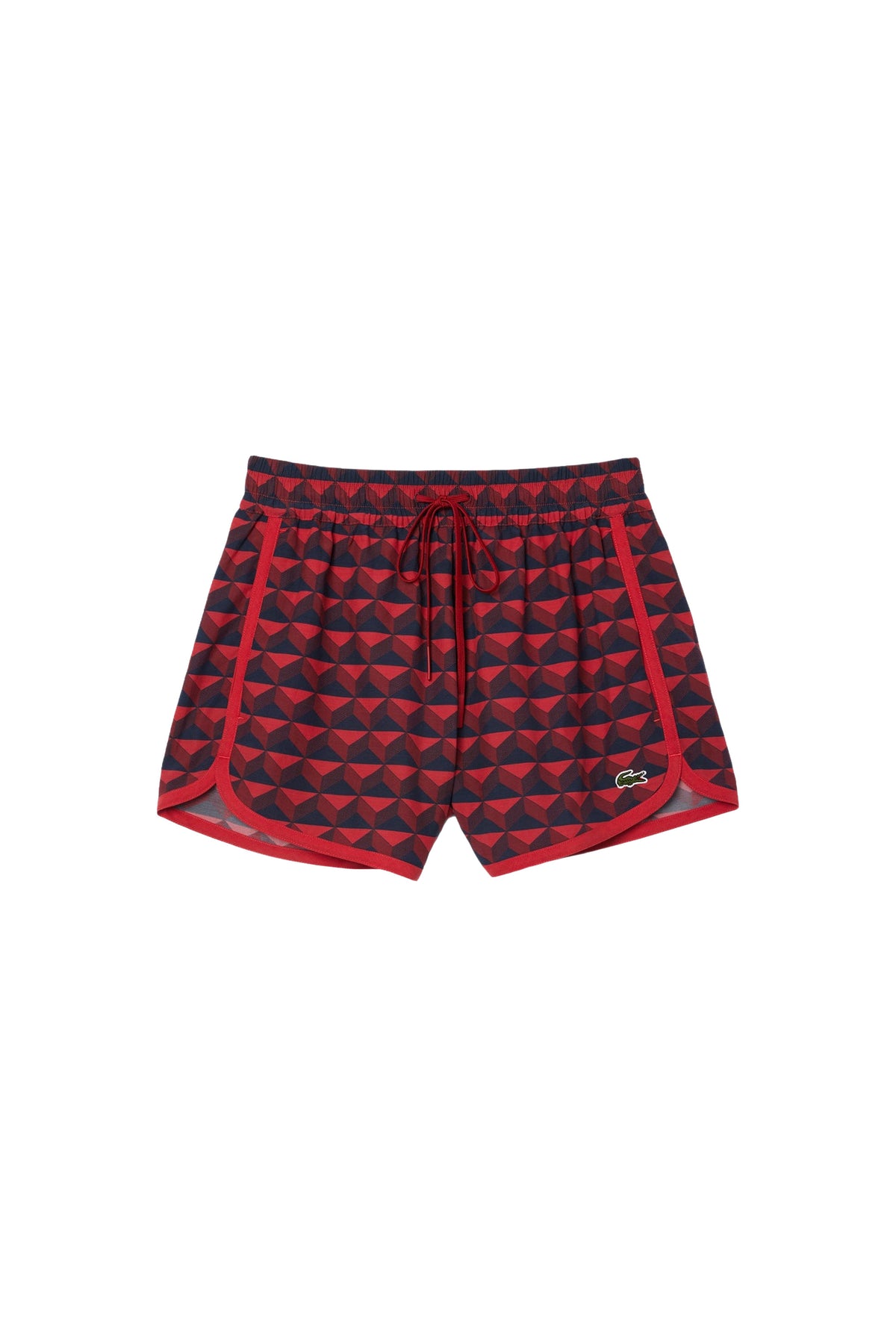 Bermuda fluide à motif graphique - Red & Alizarine