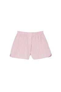 Striped button-down shorts - Malva & Nidus White