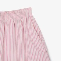 Short large rayé et boutonné - Malva & Nidus Blanc