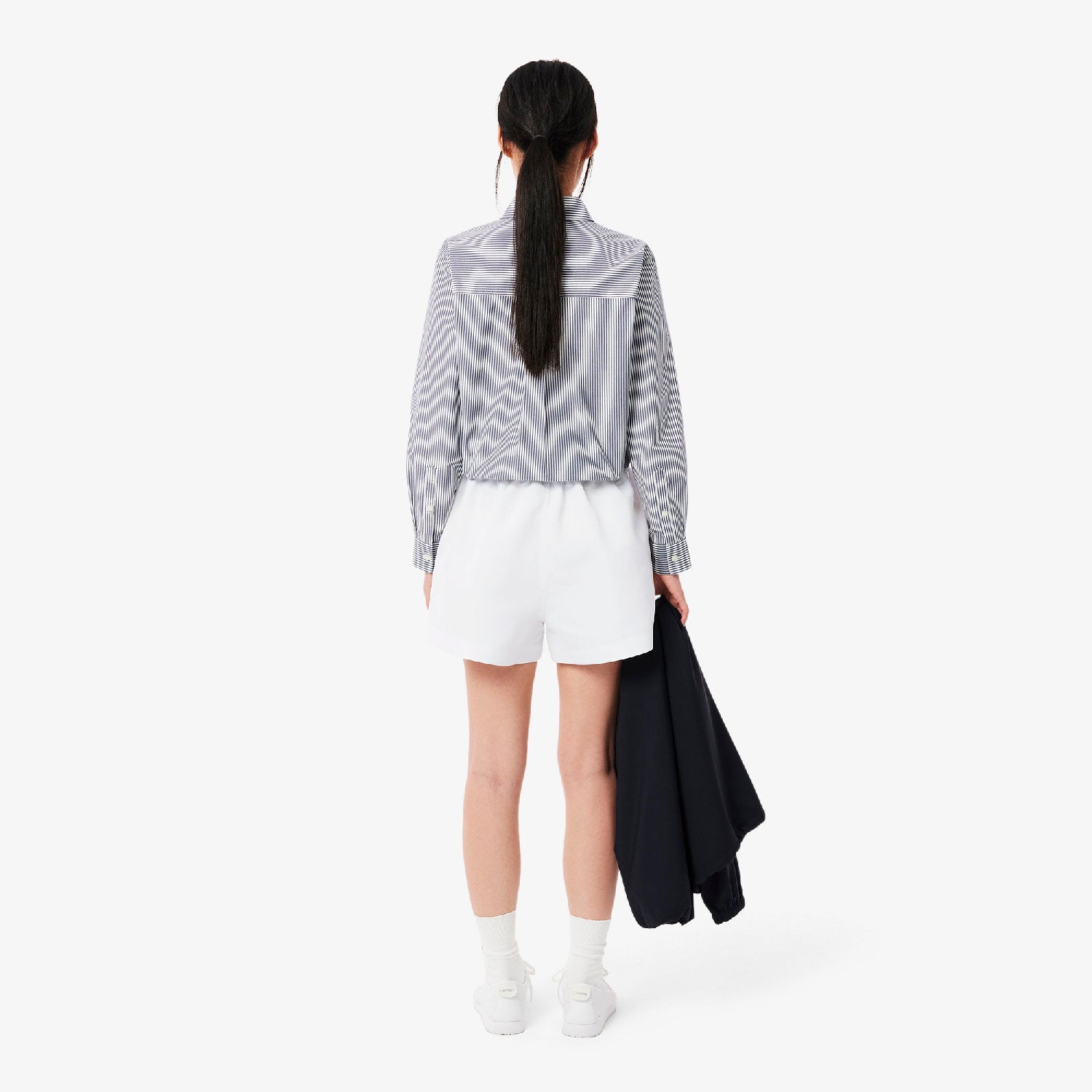 Short imprimé à cordon - Blanc