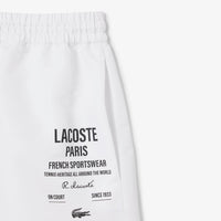 Short imprimé à cordon - Blanc