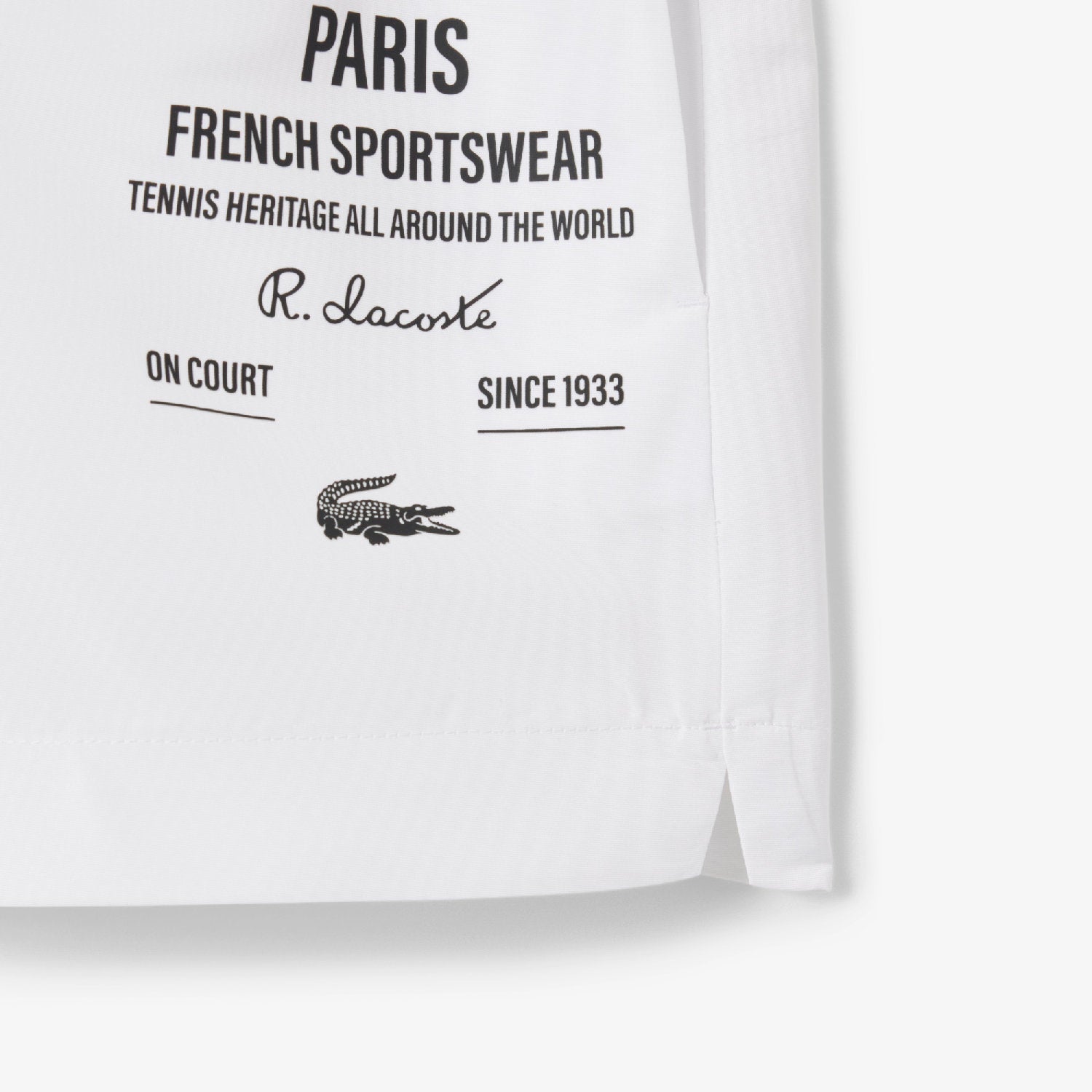 Short imprimé à cordon - Blanc