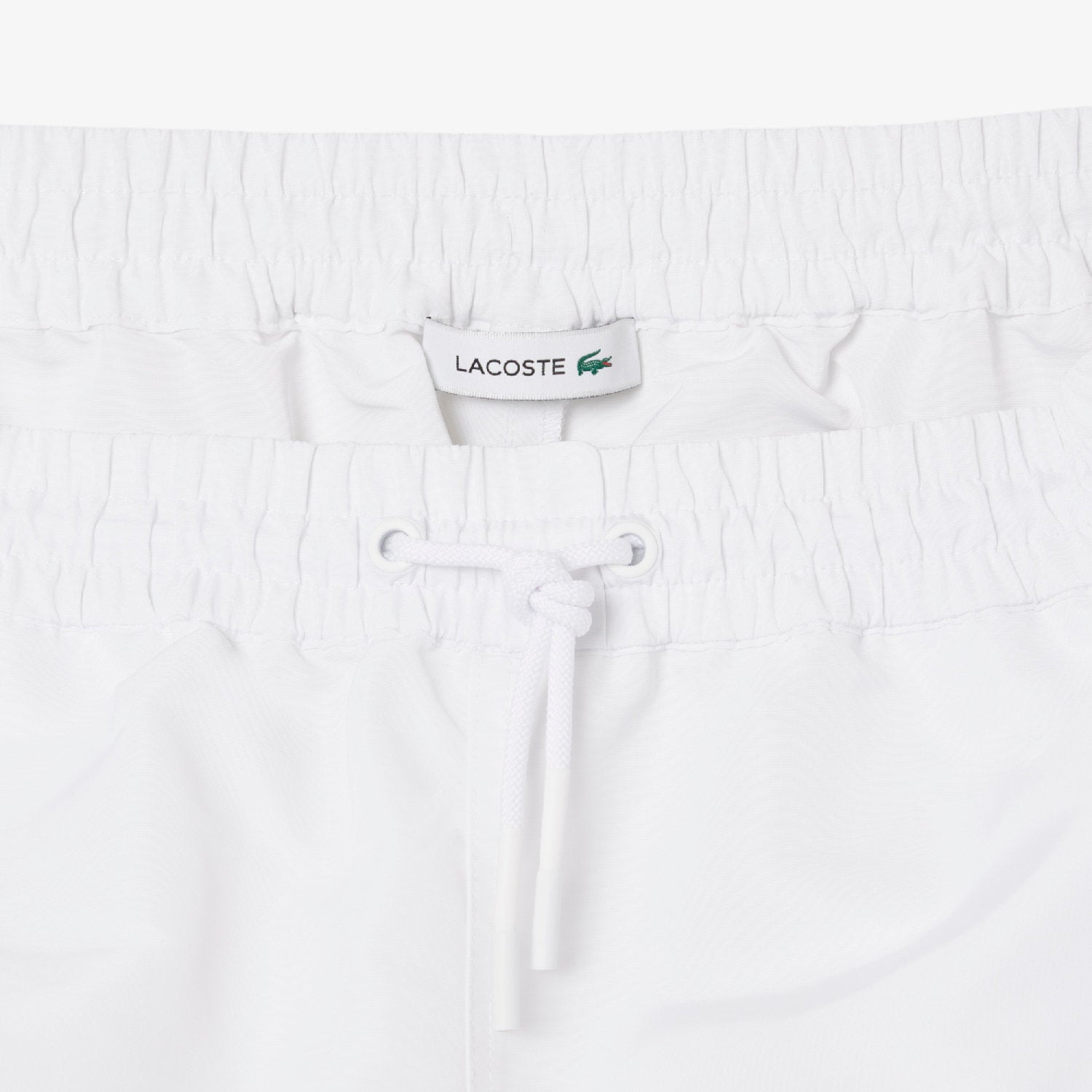 Short imprimé à cordon - Blanc