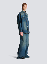 Chemise en denim - Bleu Jean Fonce