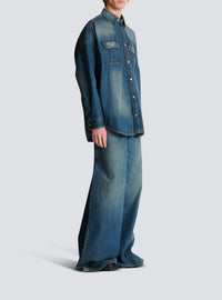 Chemise en denim - Bleu Jean Fonce