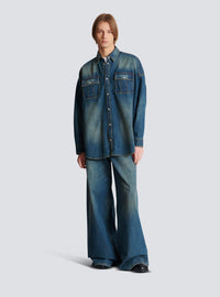Chemise en denim - Bleu Jean Fonce