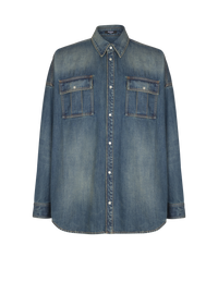 Chemise en denim - Bleu Jean Fonce