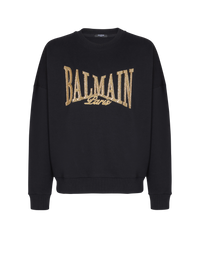Sweat-shirt balmain college brodé - Noir & Or