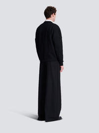 Sweat-shirt balmain college brodé - Noir & Or