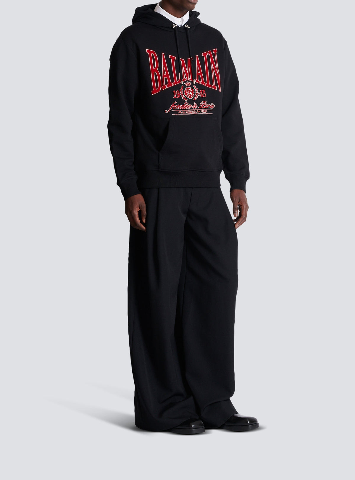 College Emblem hoodie - Black & Red