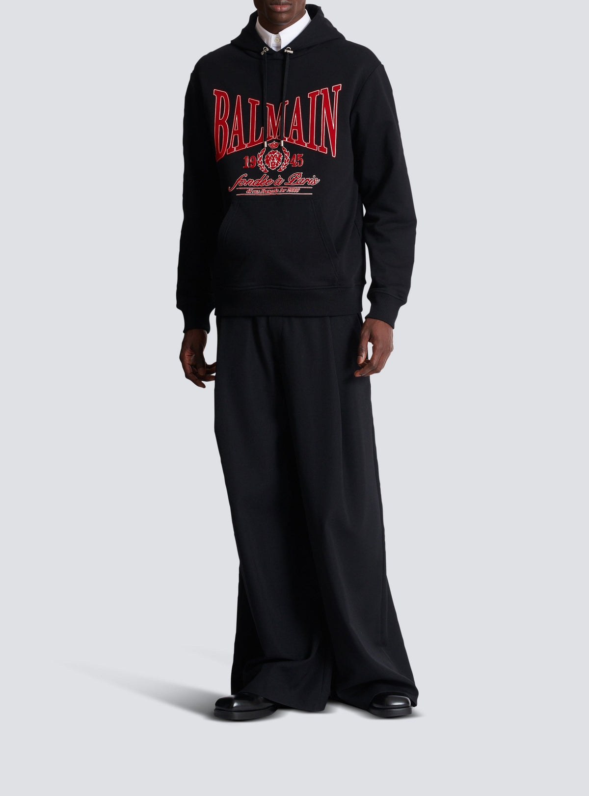 College Emblem hoodie - Black & Red
