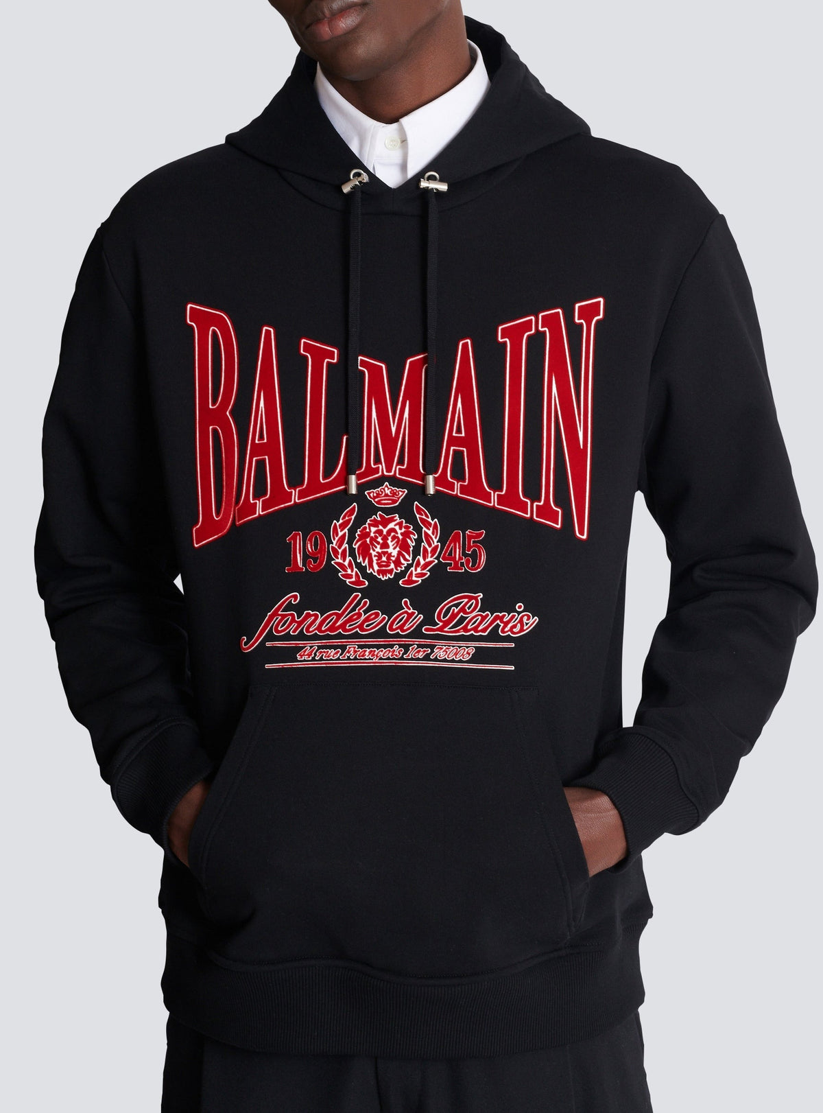 College Emblem hoodie - Black & Red