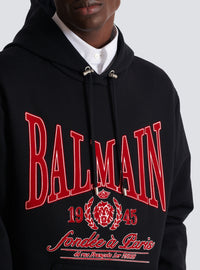 College Emblem hoodie - Black & Red